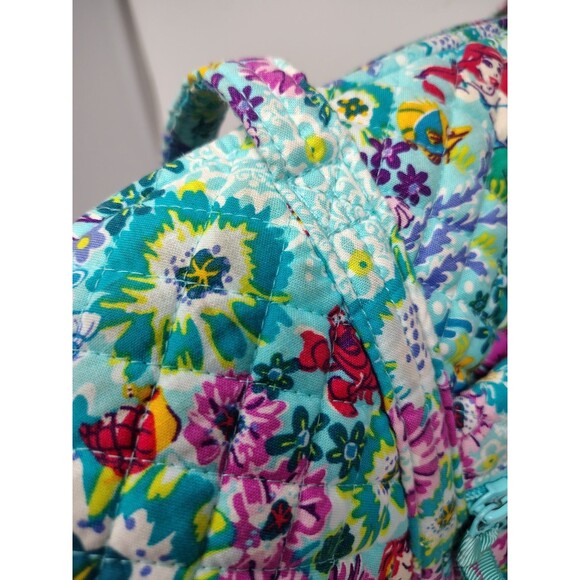 Vera Bradley Original Zip Tote In Disney Ariel Little Mermaid Floral - Picture 2 of 13
